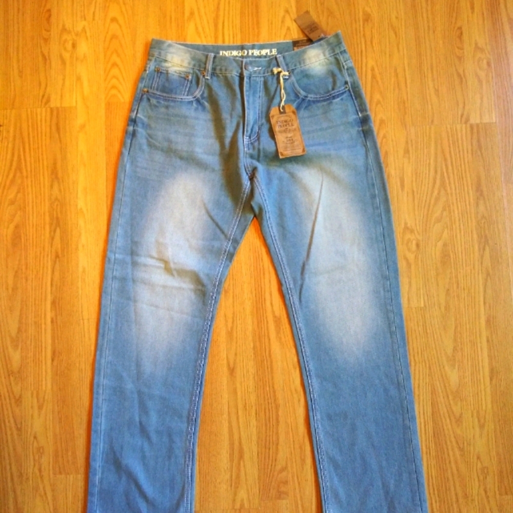 NWT Indigo People Jordan Slim Straight Denim Jeans
